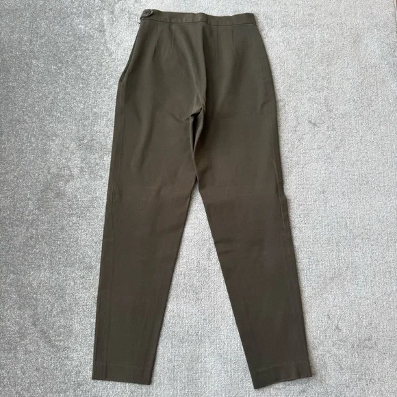 Banana Republic Pants Womens 2 Green Stretch Cotton Straight Leg Slim Fit Career - Picture 9 of 11